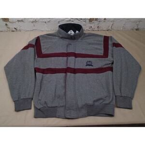 VTG Christian Dior Monsieur Varsity Track Bomber Jacket Gray Navy Sz Large Men’s